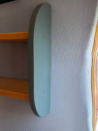 Estantería azul y madera 2 baldas