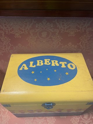 Baúl infantil madera pintado a mano