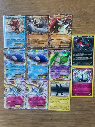 Lote 11 Cartas Pokémon EX, GX, V