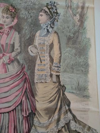 2 litografías francesas de moda fashion s.XIX