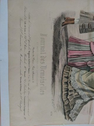 2 litografías francesas de moda fashion s.XIX