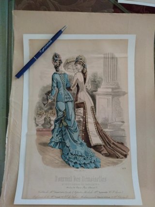 2 litografías francesas de moda fashion s.XIX
