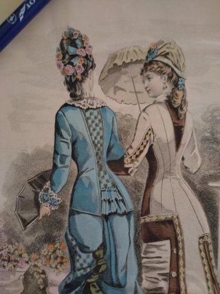 2 litografías francesas de moda fashion s.XIX