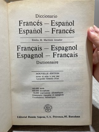 Diccionario español - frances