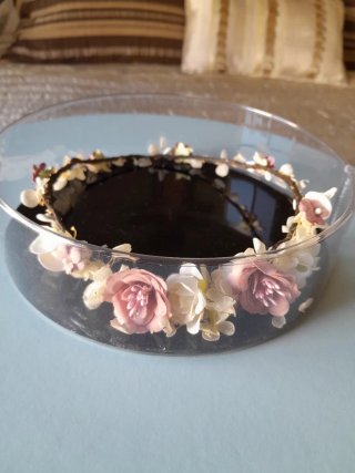 Corona de flores para niña