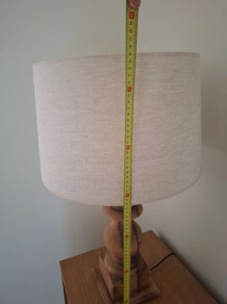 Lámpara Vical Home Madera y Tela Beige