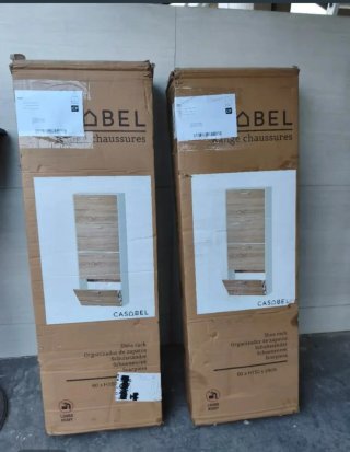 Zapatero CASOBEL 4 Puertas Madera y Blanco