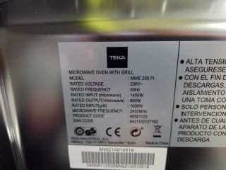 Microondas TEKA MWE 255 FI Encastrable