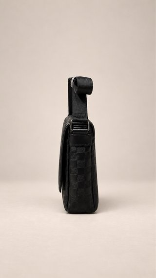 Borsa a tracolla da uomo effetto scacchiera