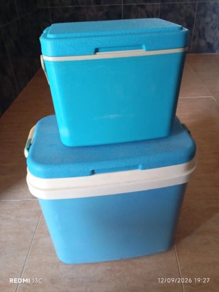 Nevera azul vintage