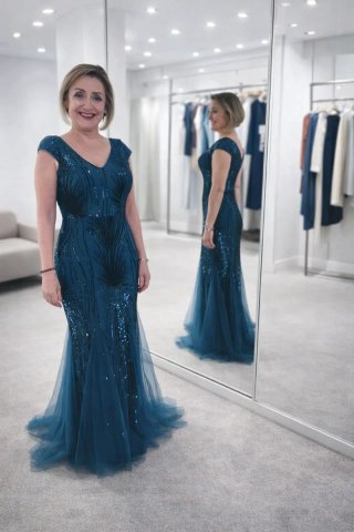 Vestido de fiesta precioso.