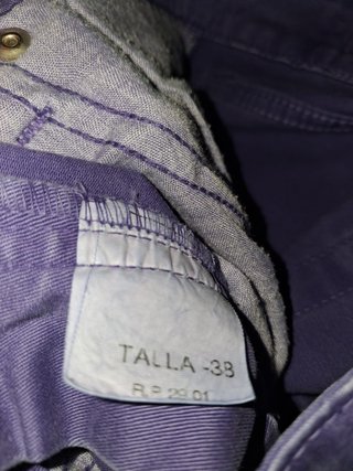 Pantalón mujer morado M 38
