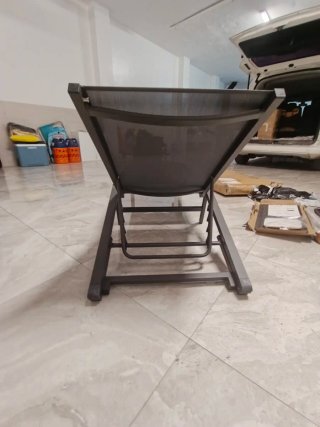 Tumbona VEVOR Exterior Plegable Gris