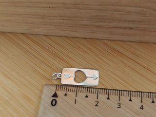 Colgante Plata 925 Corazón Flechado