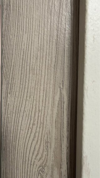 Espejo de pie y pared madera y cristal