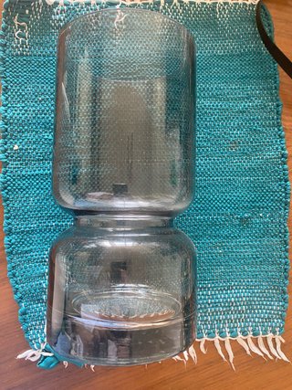 Jarrón de cristal tintado