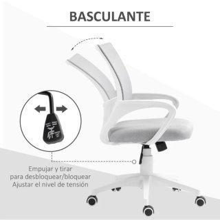 Silla de Oficina Giratoria Malla Gris