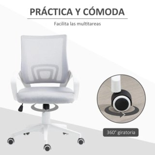 Silla de Oficina Giratoria Malla Gris