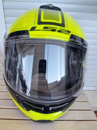 Casco Moto LS2 Amarillo/Negro Modular Talla M