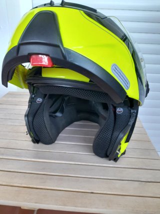 Casco Moto LS2 Amarillo/Negro Modular Talla M
