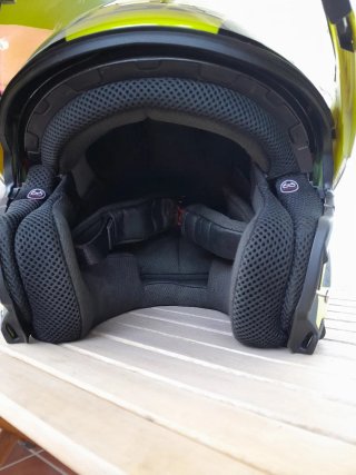 Casco Moto LS2 Amarillo/Negro Modular Talla M