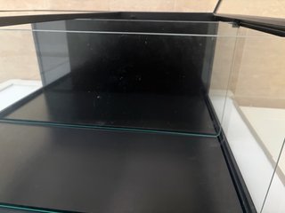 Armario Vitrina Cristal Metal Negro