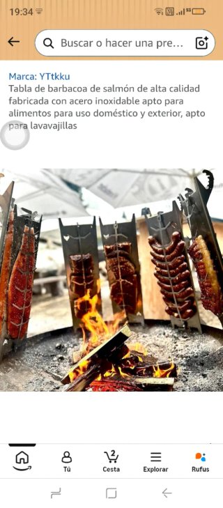 Tabla Barbacoa Salmón Acero Inoxidable