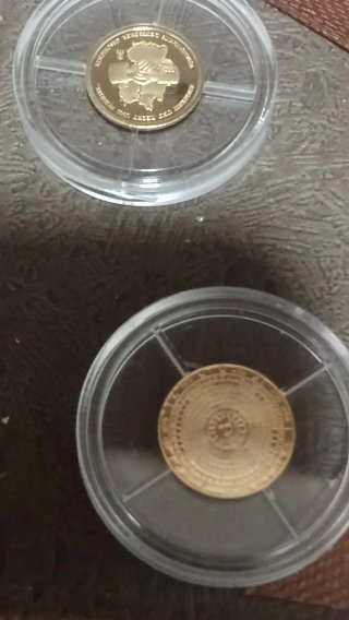 Dos Monedas Oro 14k de 0.5g Europa 2000 y Alemania