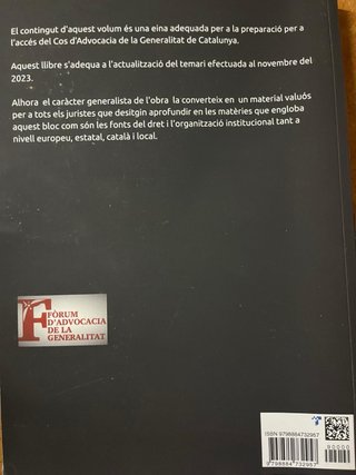 Libros Oposiciones Cos d'Advocacia Generalitat (Bl