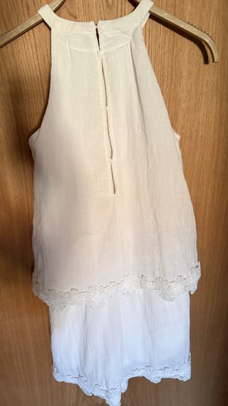 Peto niña blanco con encaje