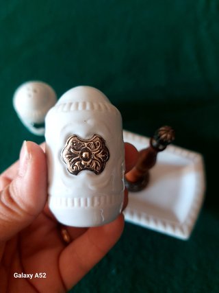 Set Sale e Pepe Vintage Porcellana Legno