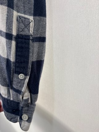 Camisa Franela Cuadros Hollister XL Azul Blanco