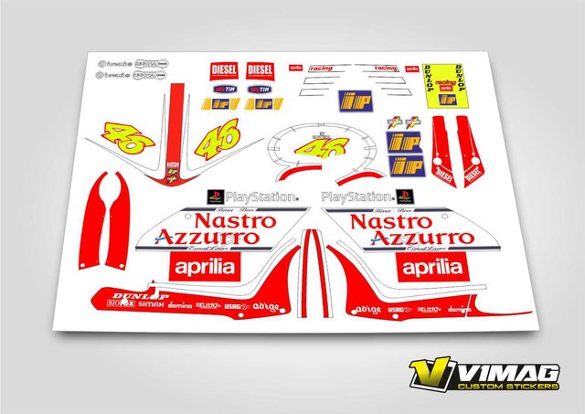 Pegatinas compati. APRILIA RS 125 REPLICA ROSSI 99