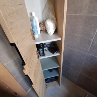 Armario columna baño madera