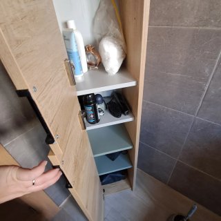 Armario columna baño madera
