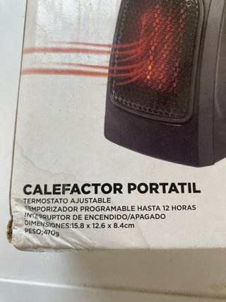 Calefactor Portátil Lagom Termostato Ajustable