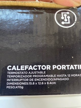 Calefactor Portátil Lagom Termostato Ajustable