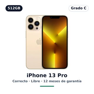 iPhone 13 Pro 512GB Oro · Grado C · Libero