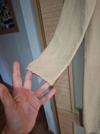 Vestido beige punto talla L