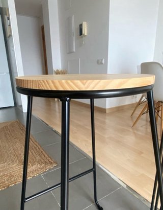 Taburetes altos madera y metal