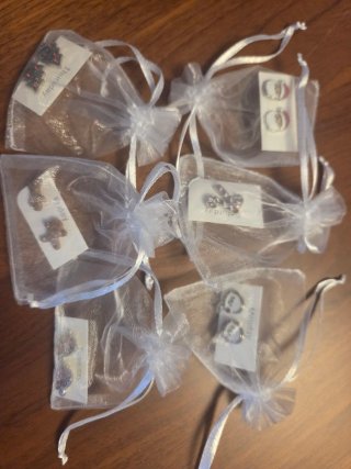 Conjunto 6 pares pendientes navideños
