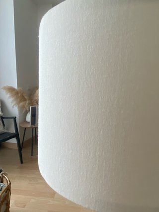 Lámpara de diseño madera y tela