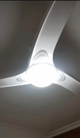 Lámpara Ventilador Blanco Plástico