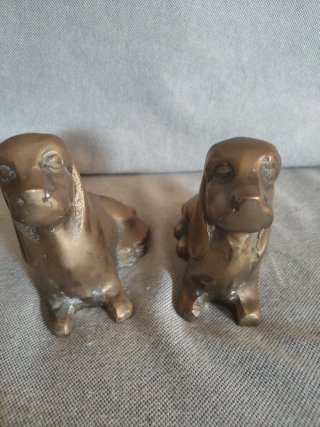 Perro Teckel Bronce Antiguo - Made in Korea 70s