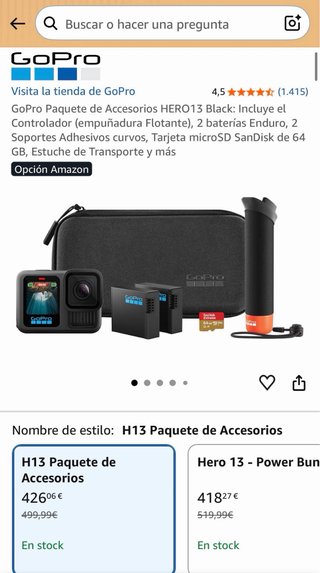 GoPro Hero 13 Black con accesorios