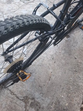 Bicicleta Montaña B-TWIN 24 Negra/Naranja