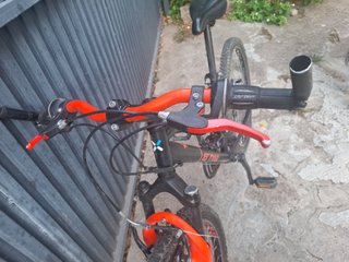 Bicicleta Montaña B-TWIN 24 Negra/Naranja