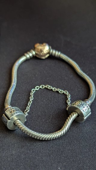 Pulsera de plata Pandora con charms