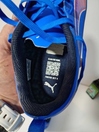 Zapatillas Puma niño tacos azul/rojo