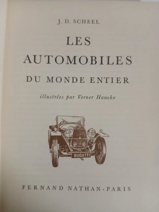 Libro antiguo "Les automobiles" decada 1960